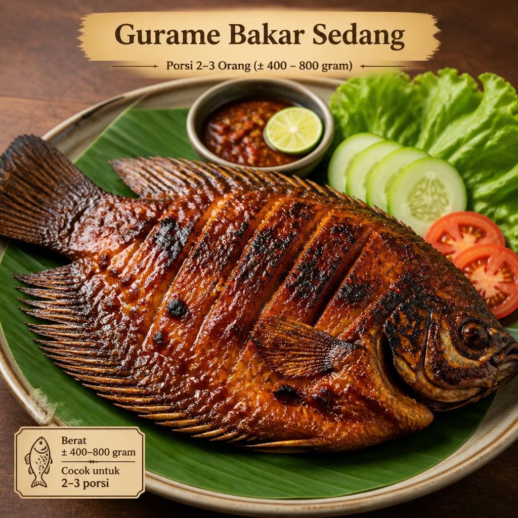 Gurame Bakar Sedang di RM Bumi Aki